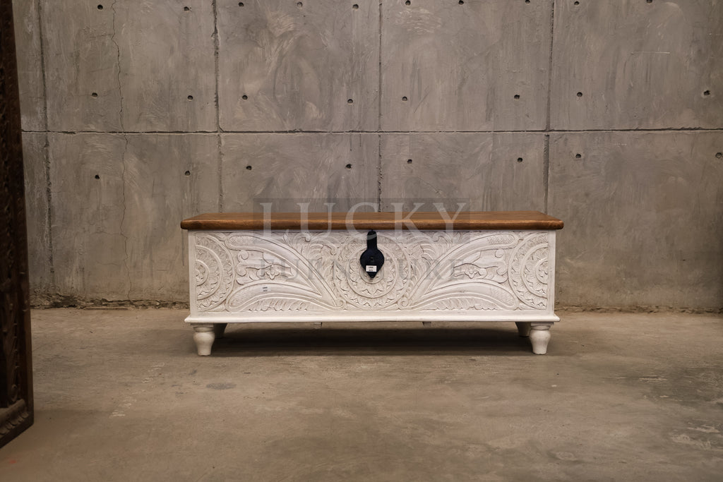 Carved white box