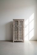 White washed vintage door cabinet