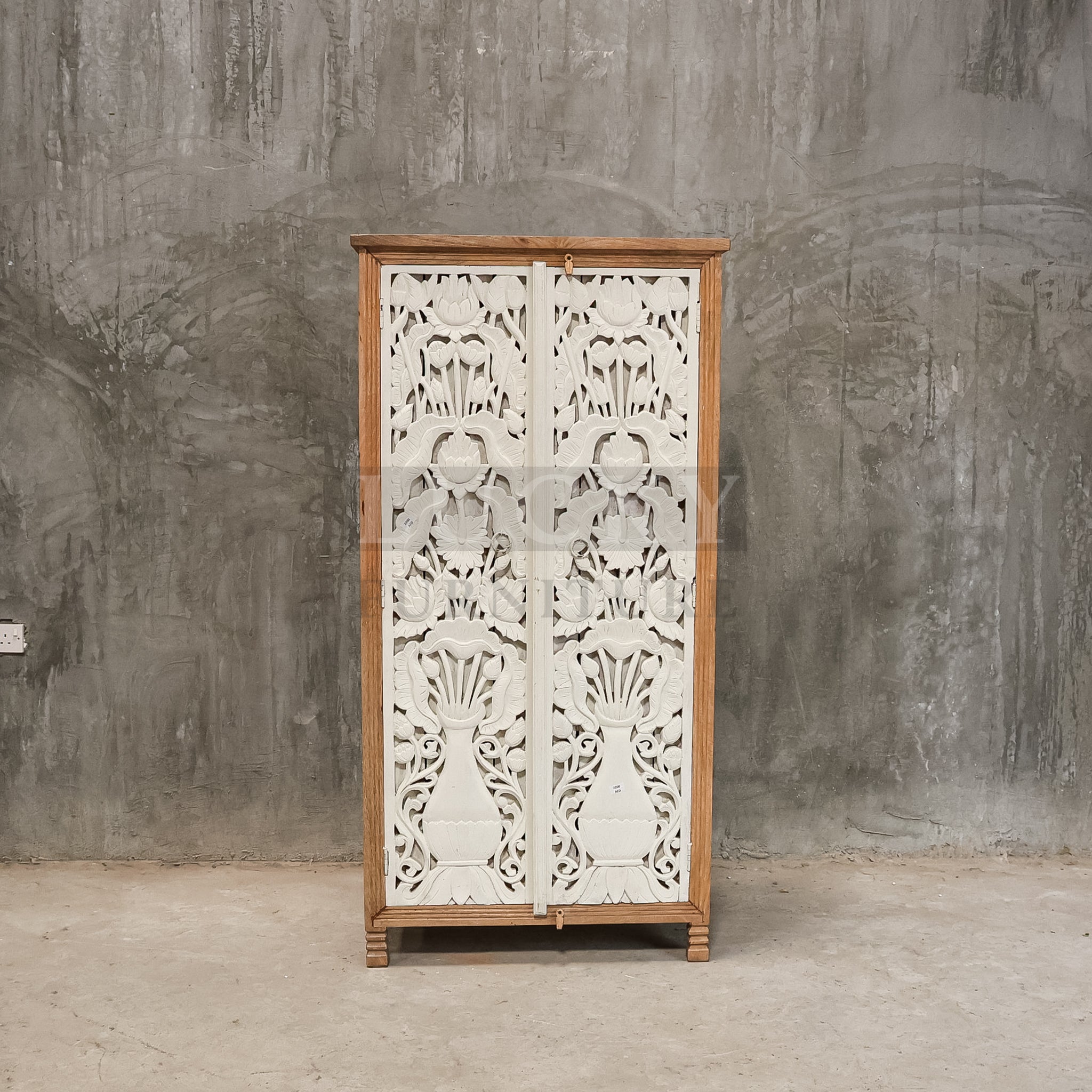 Carved Mango Wood Cabinet