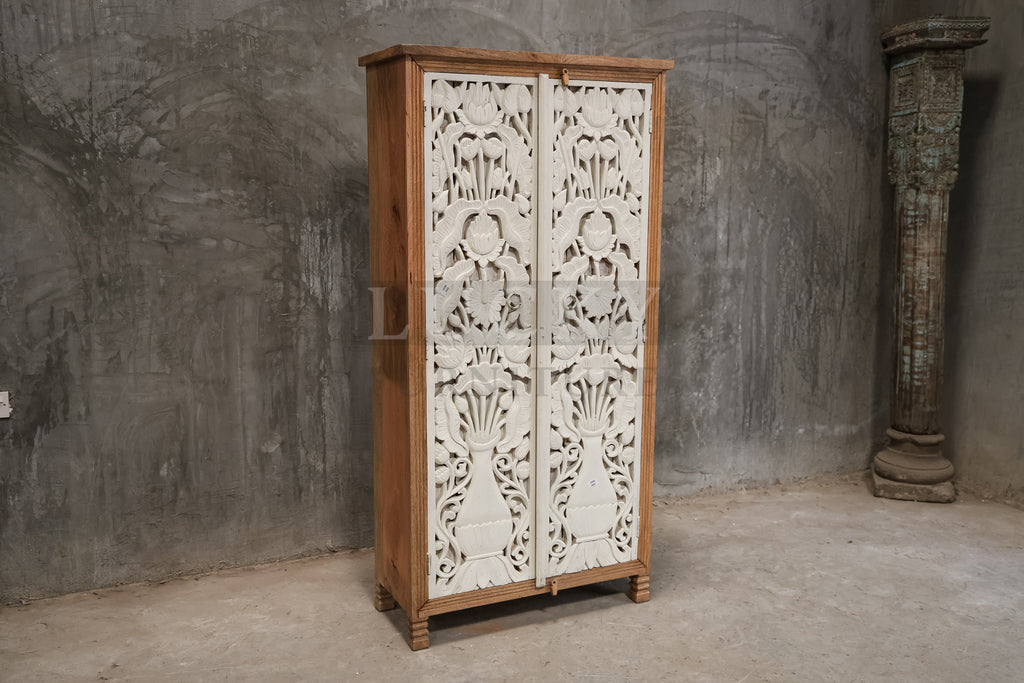 Carved Mango Wood Cabinet