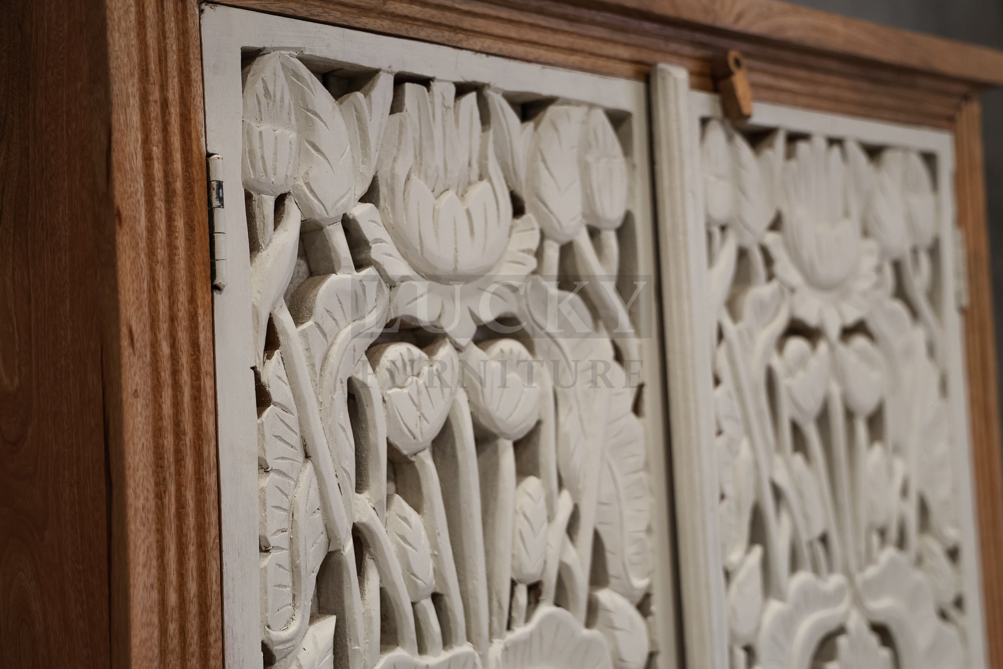 Carved Mango Wood Cabinet