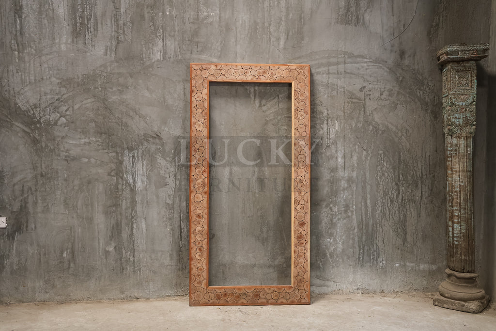 Xylo log pieces acacia mirror frame