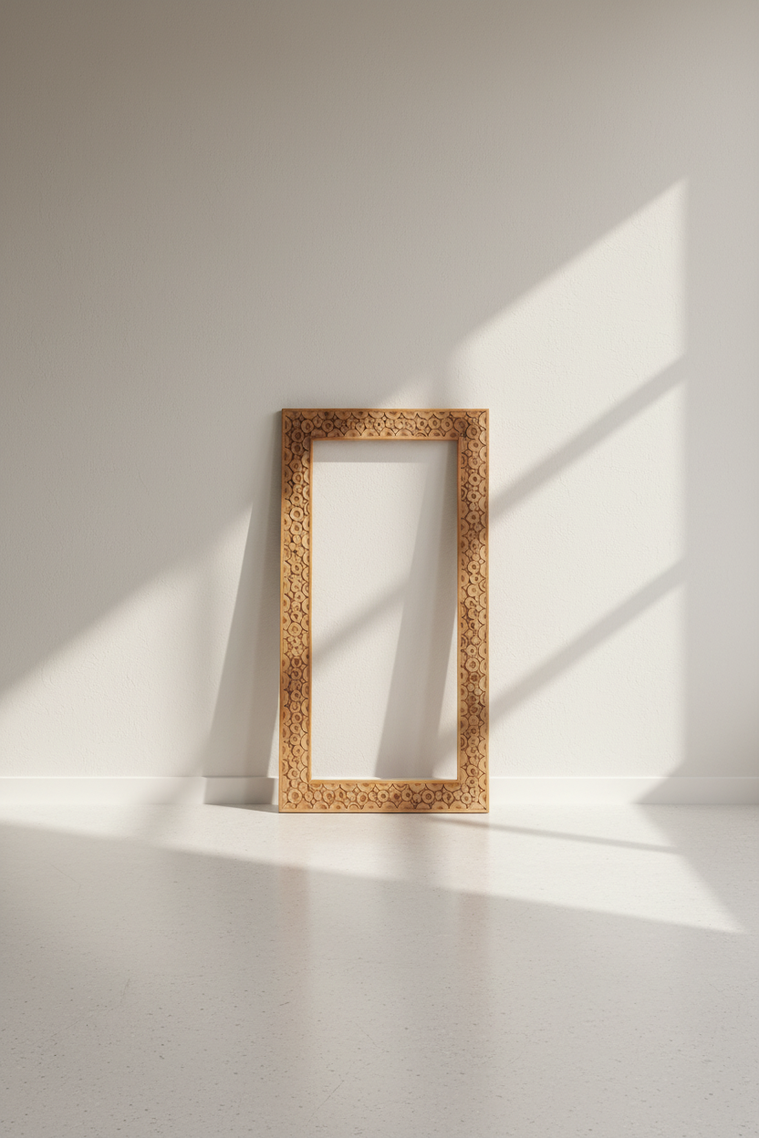 Xylo log pieces acacia mirror frame