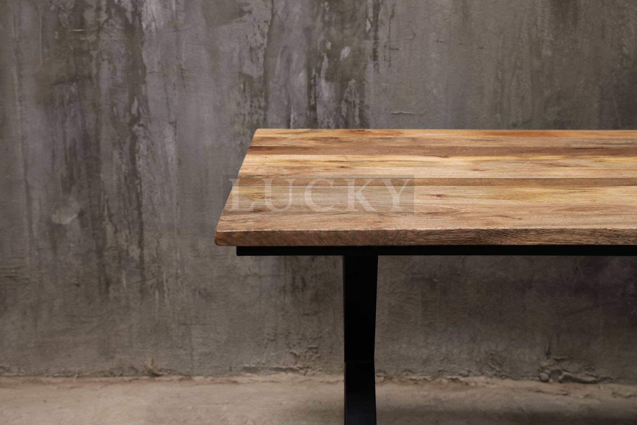 Mango wood X legs table.