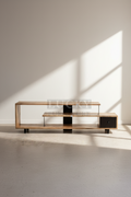 Minimalist mango wood 1 draw Tv Stand.