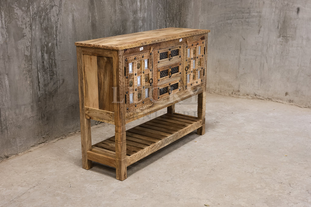 Carved dowry chest mango wood.