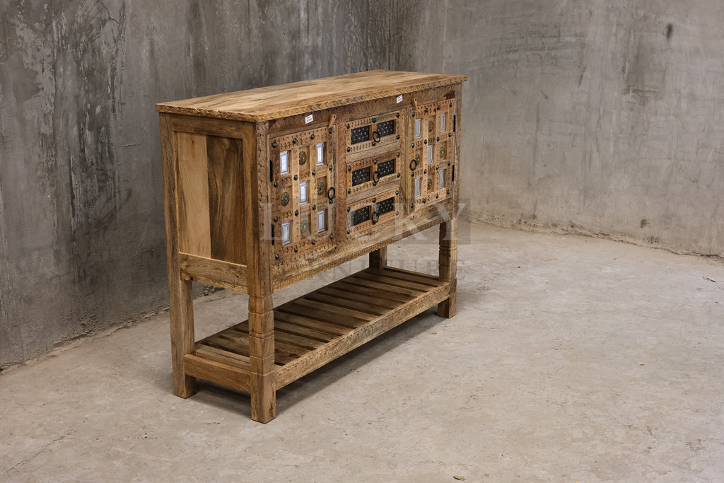 Carved dowry chest mango wood.