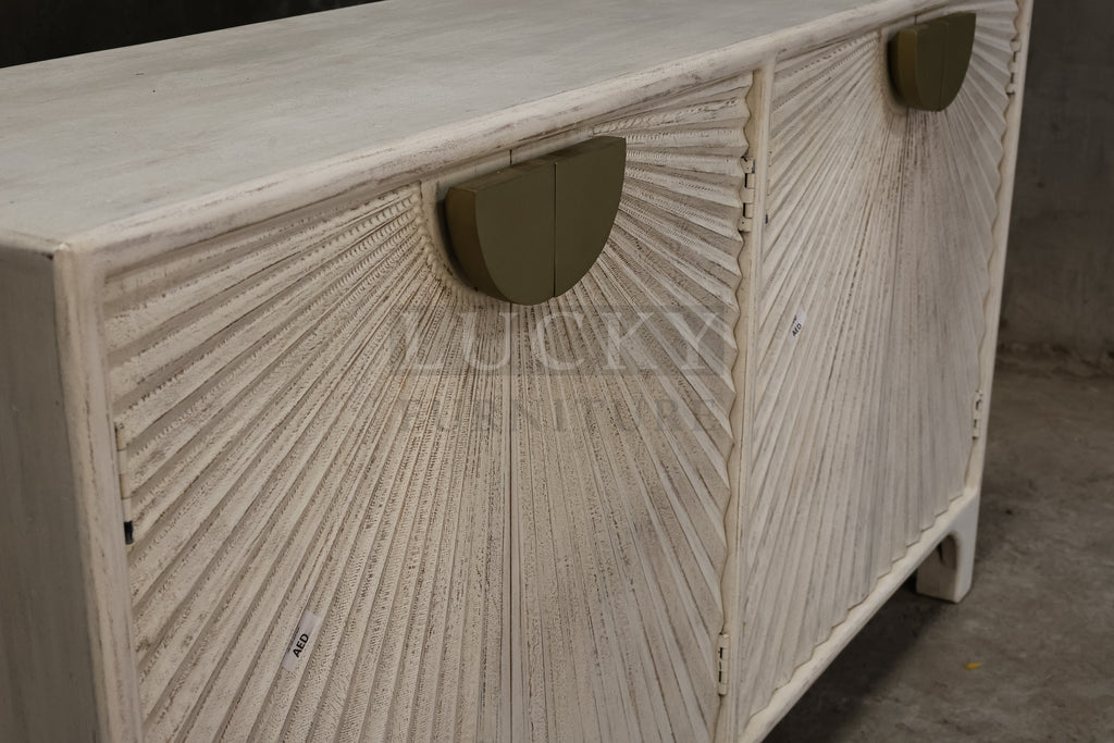 Carved love collection 4 door sideboard.