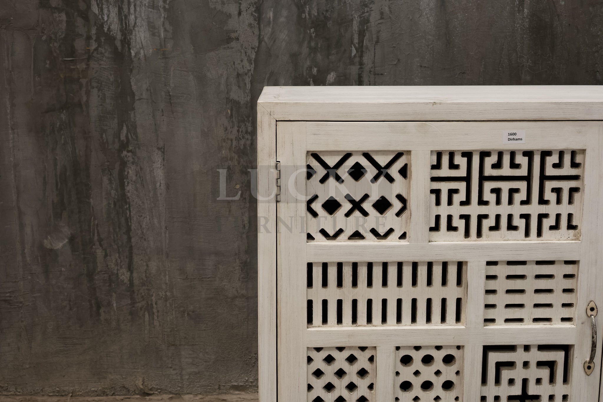 Carved 2 door sideboard mixed carving.