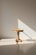 Candle base mango wood table.