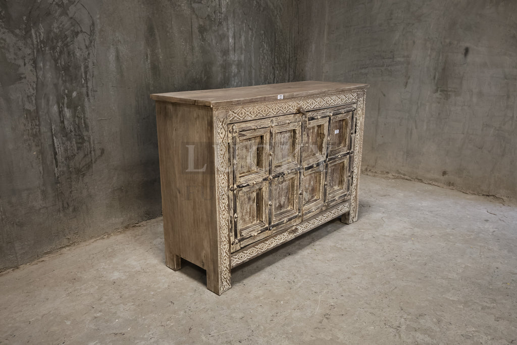Carved vintage door sideboard.