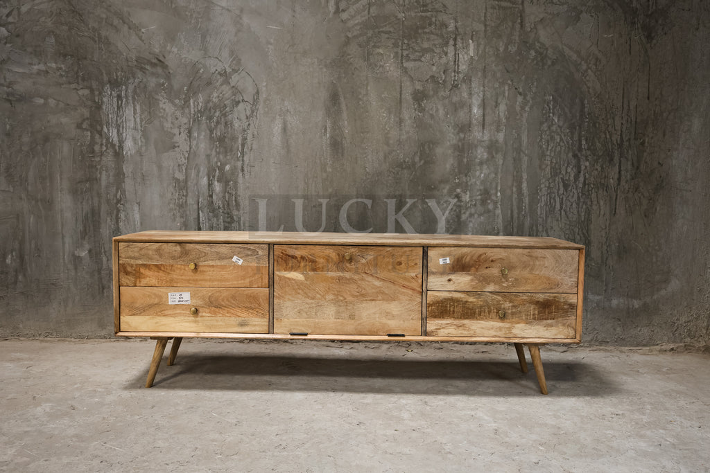 Mango wood tv stand.