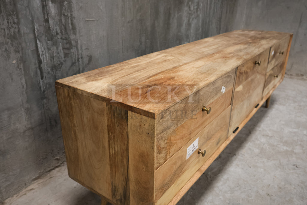 Mango wood tv stand.