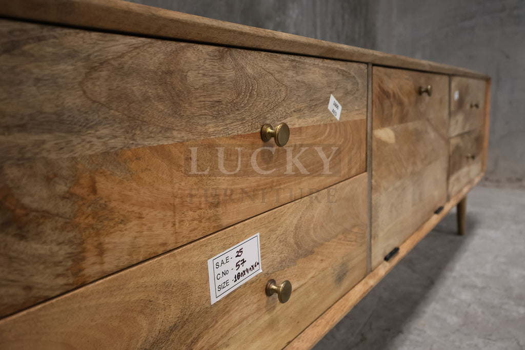 Mango wood tv stand.
