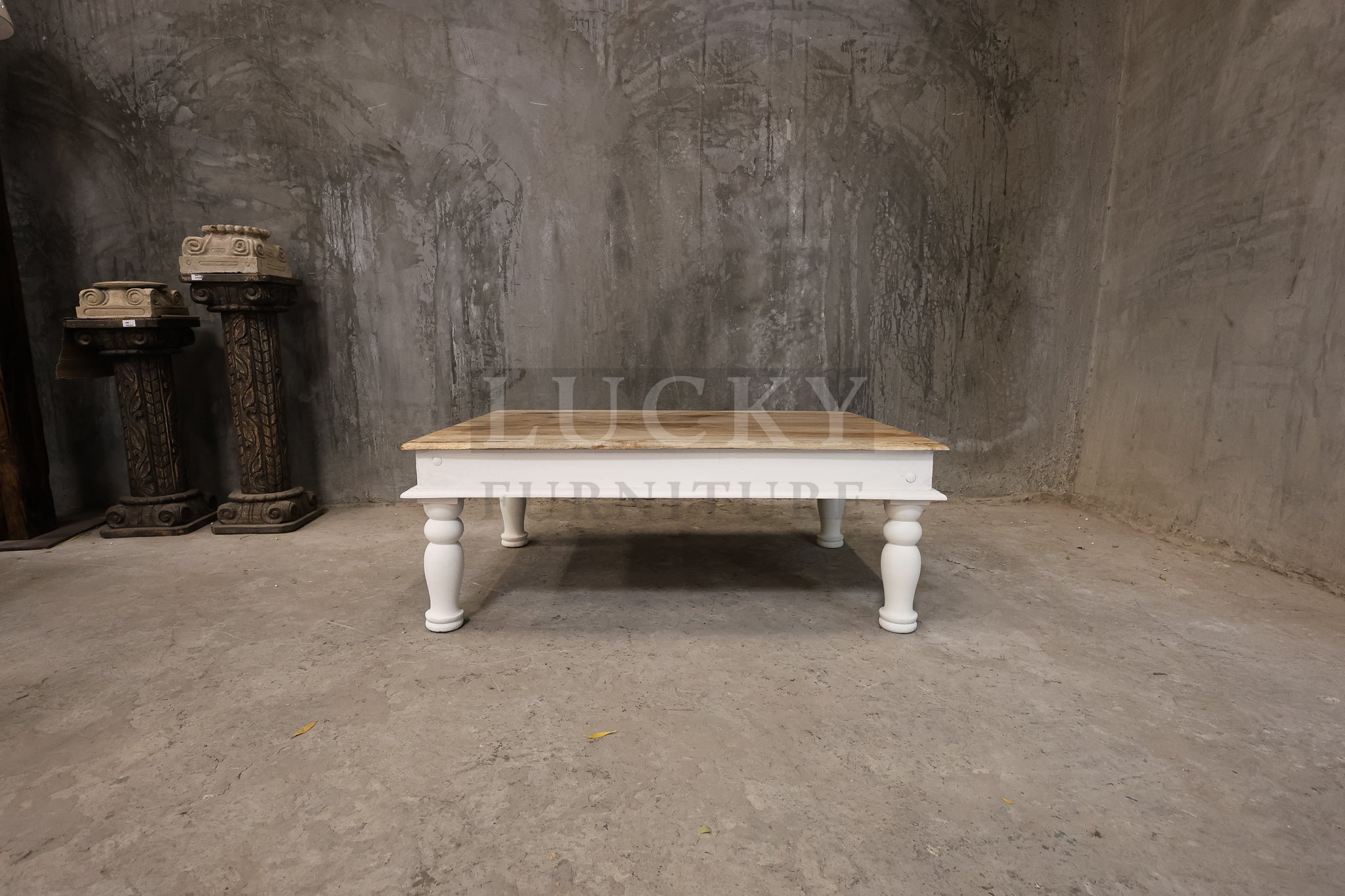 Mango wood two tone coffee table.