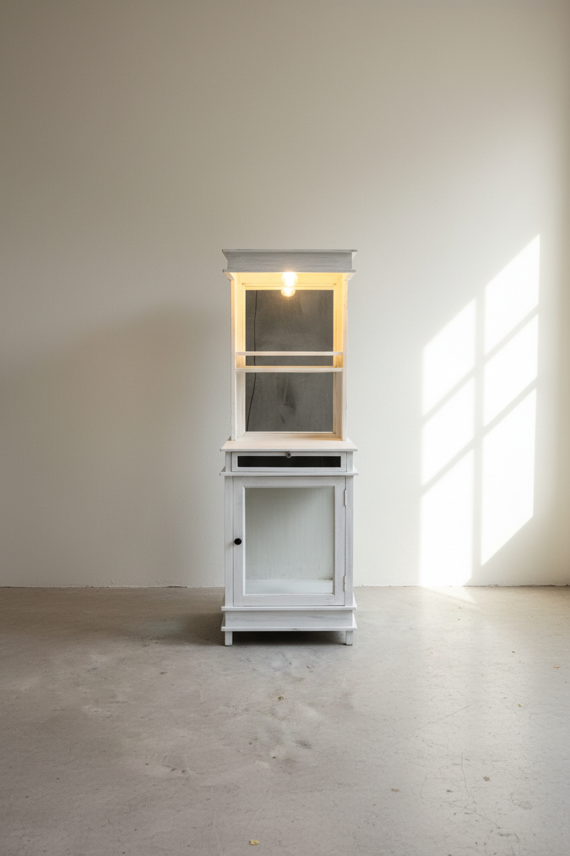 Mango wood coffee station or bar.