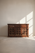 Vintage design sideboard brass and rosewood.