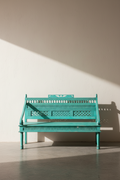 Carved vibrant bench mango wood.