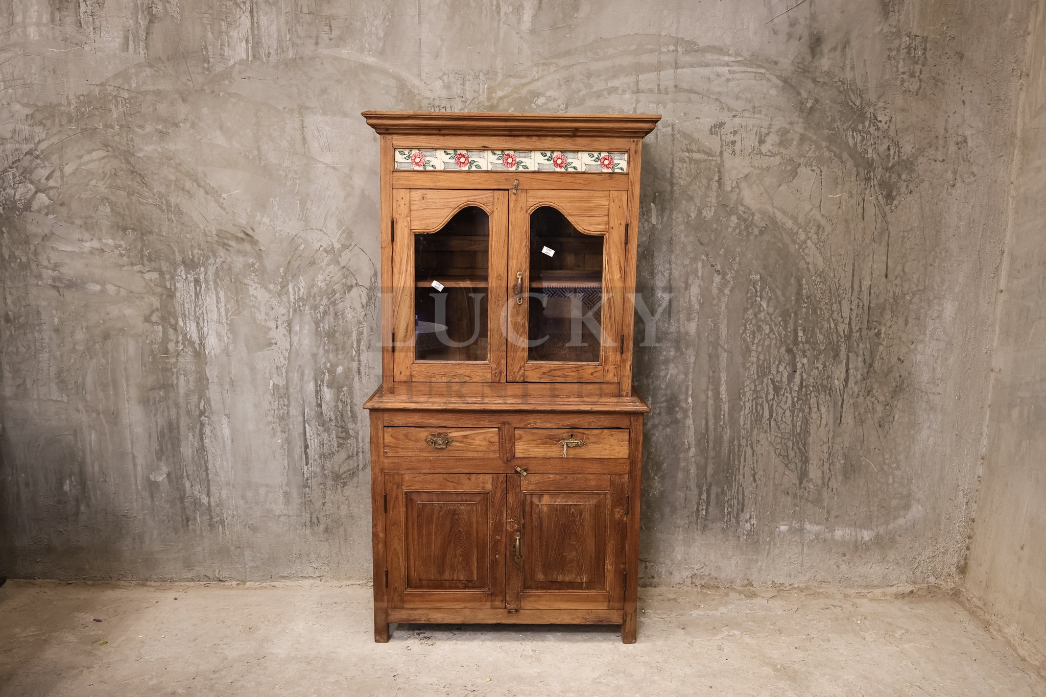 Vintage Victorian Cabinet teak wood.
