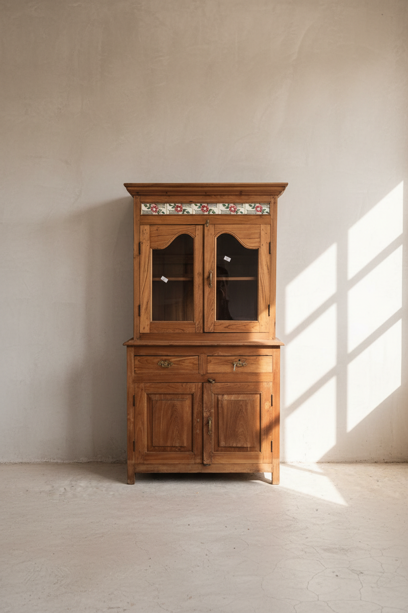 Vintage Victorian Cabinet teak wood.