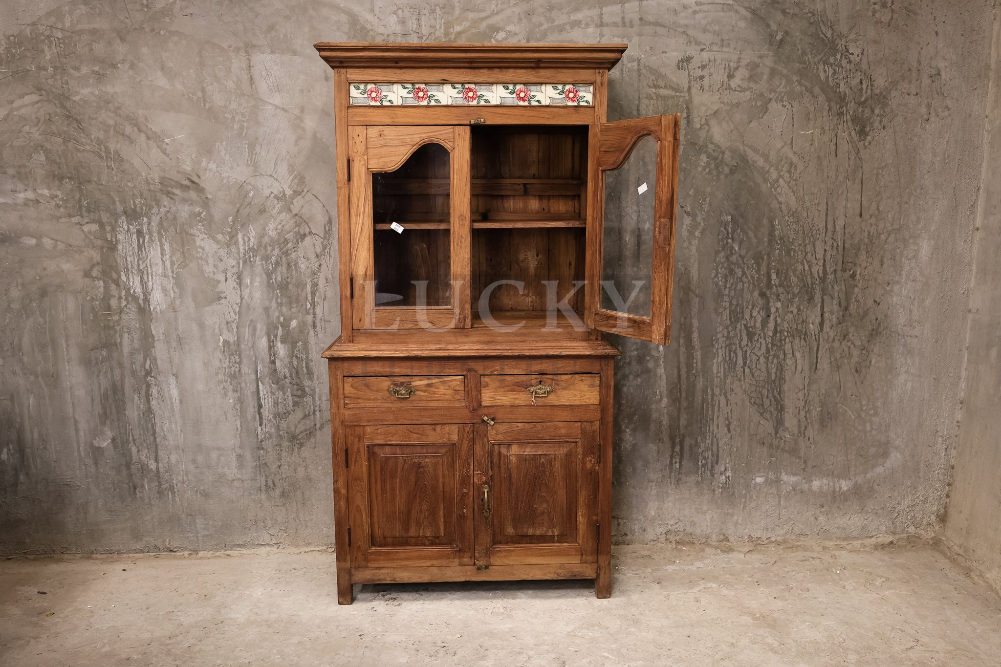 Vintage Victorian Cabinet teak wood.