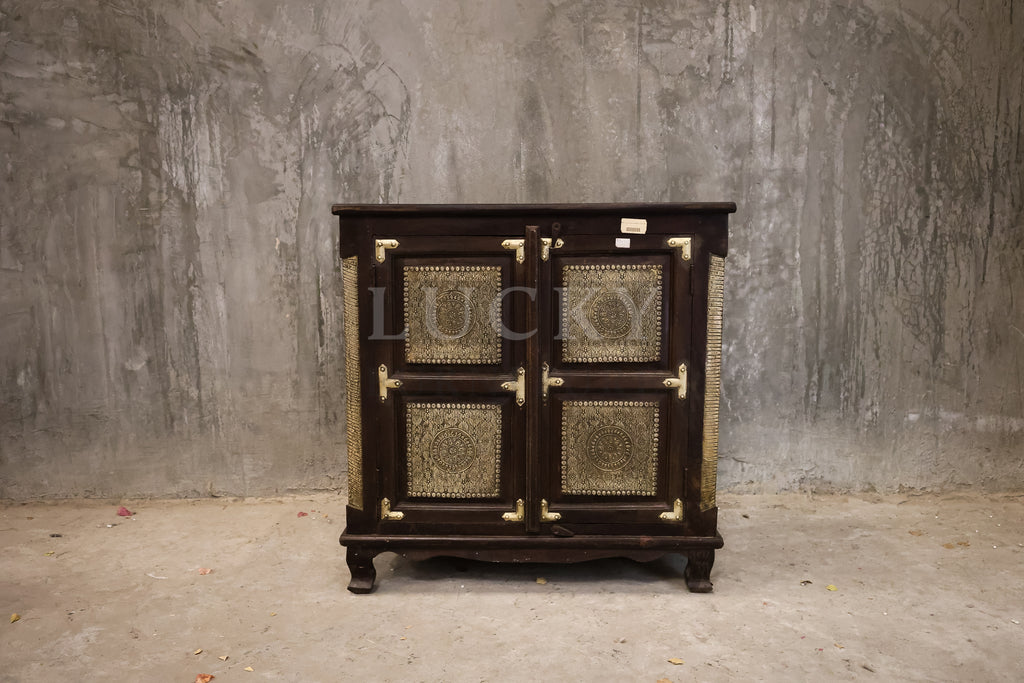 Classic design brass inlay sideboard.