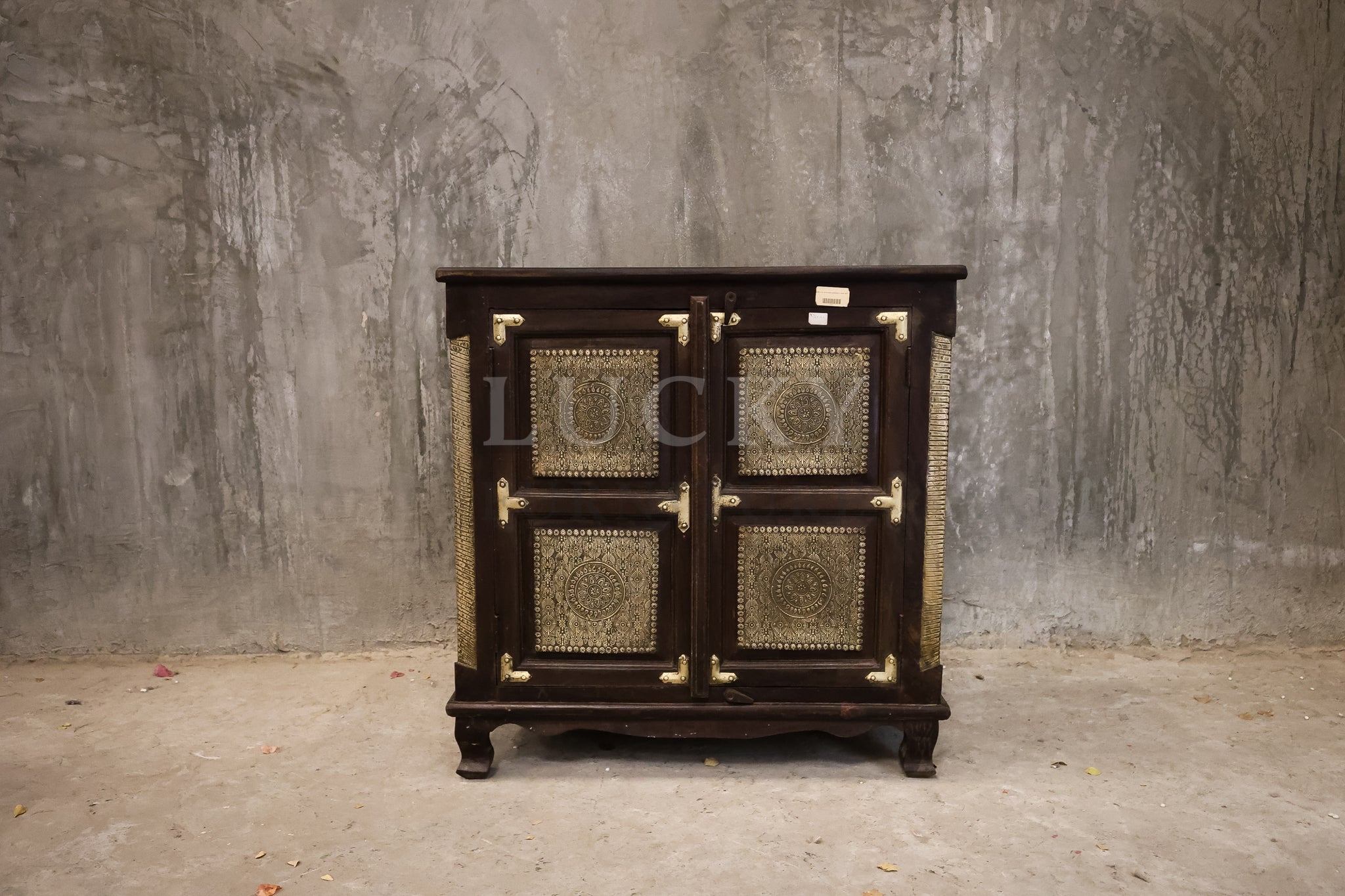 Classic design brass inlay sideboard.