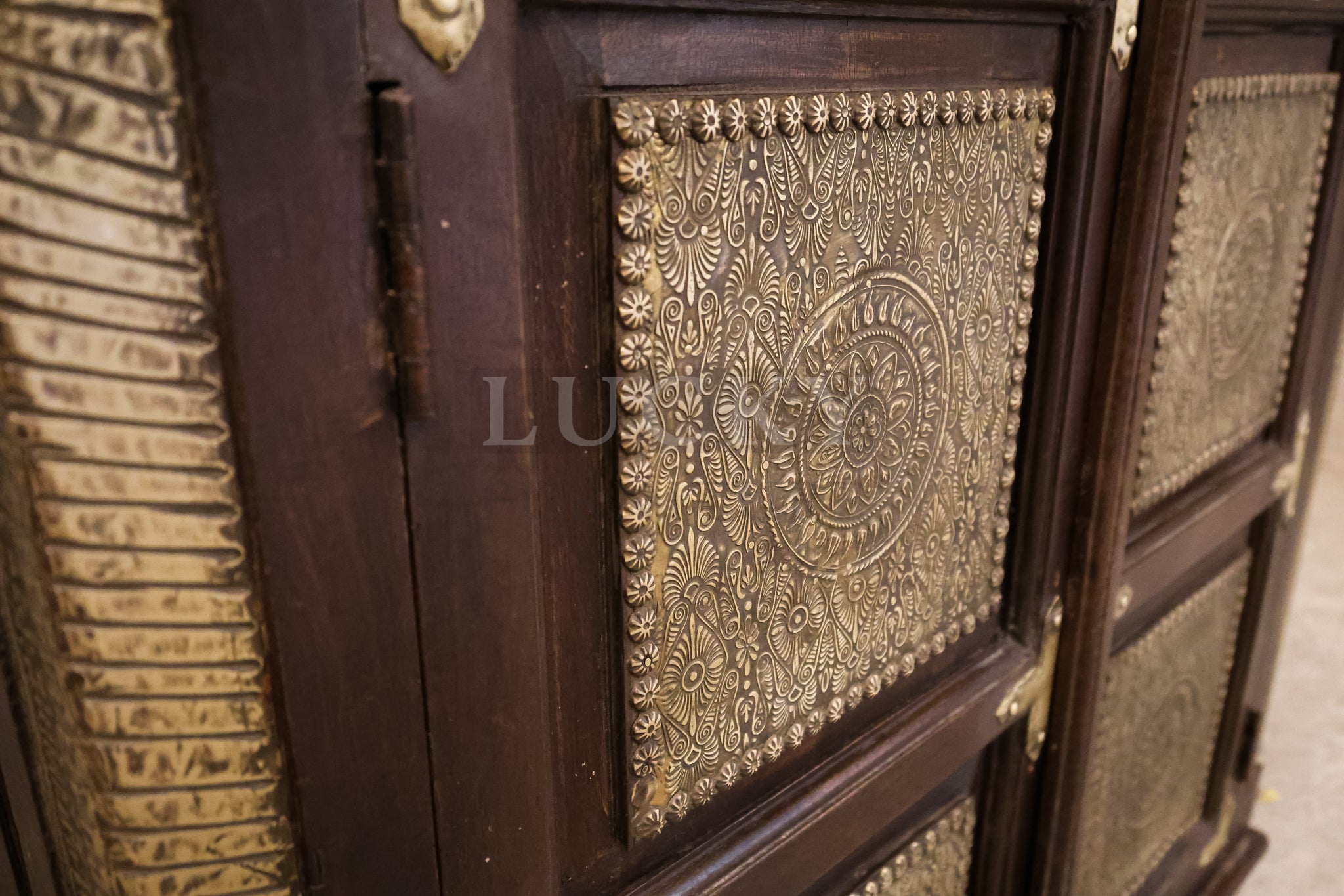 Classic design brass inlay sideboard.