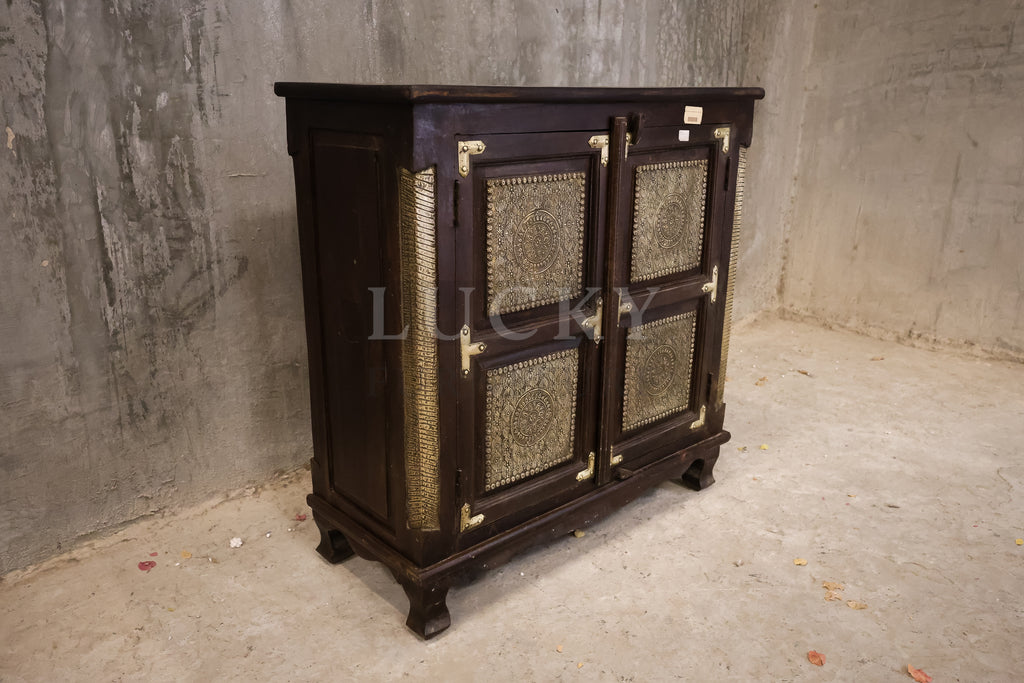 Classic design brass inlay sideboard.