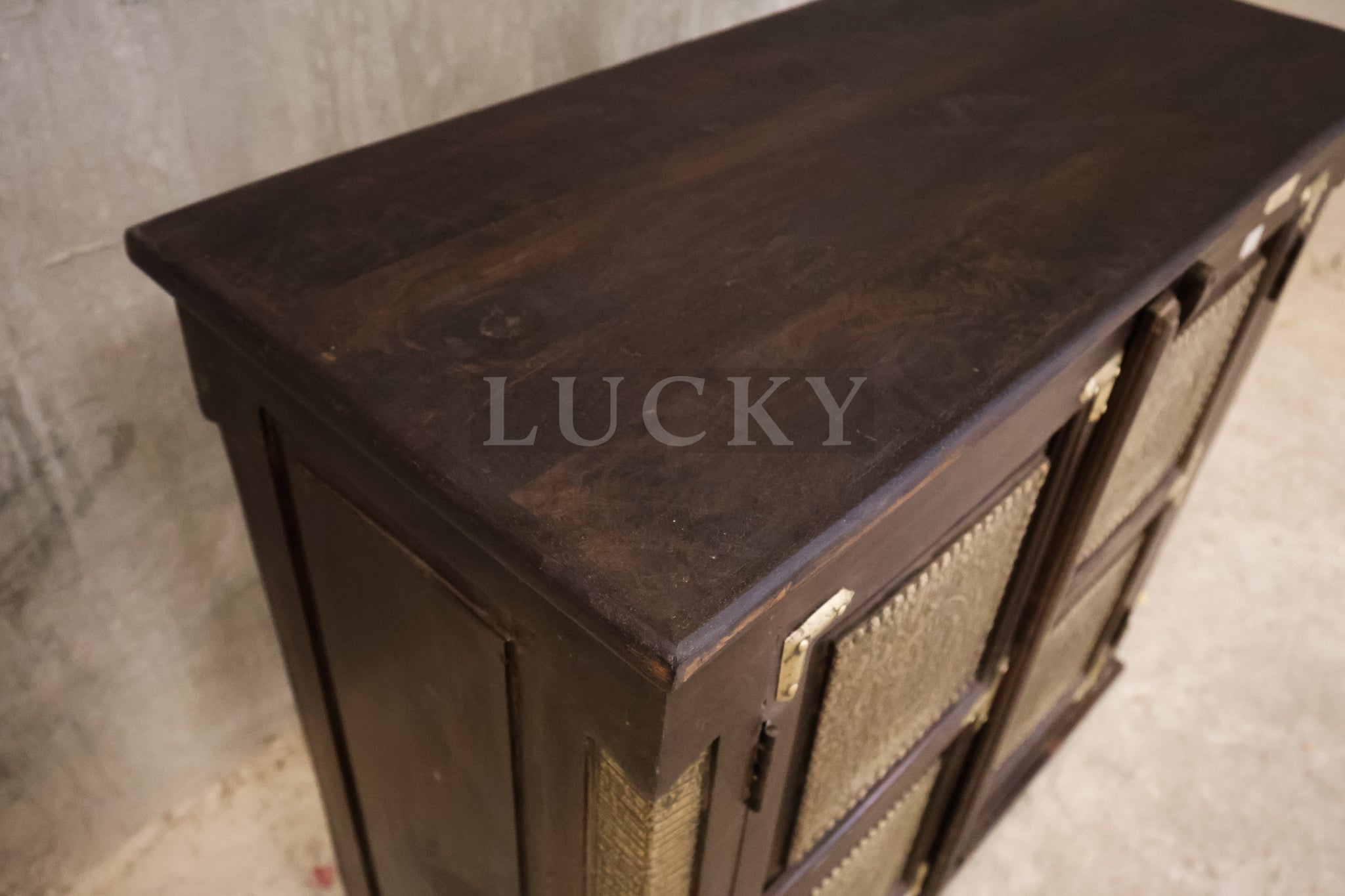 Classic design brass inlay sideboard.