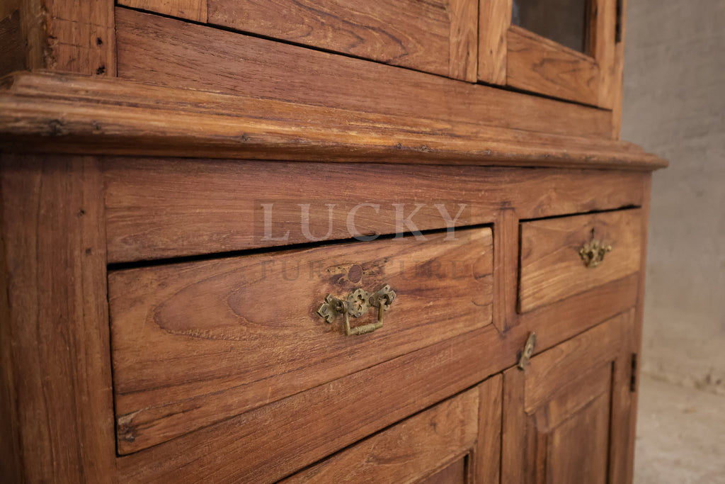 Vintage victorian design teak wood cabinet.