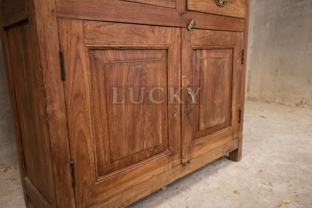 Vintage victorian design teak wood cabinet.