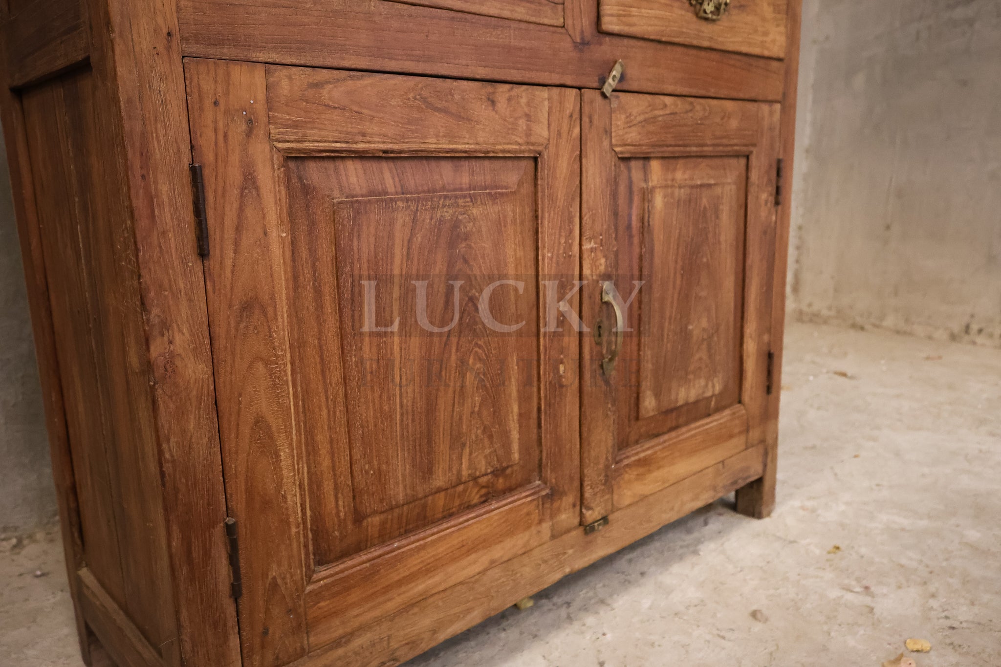 Vintage victorian design teak wood cabinet.