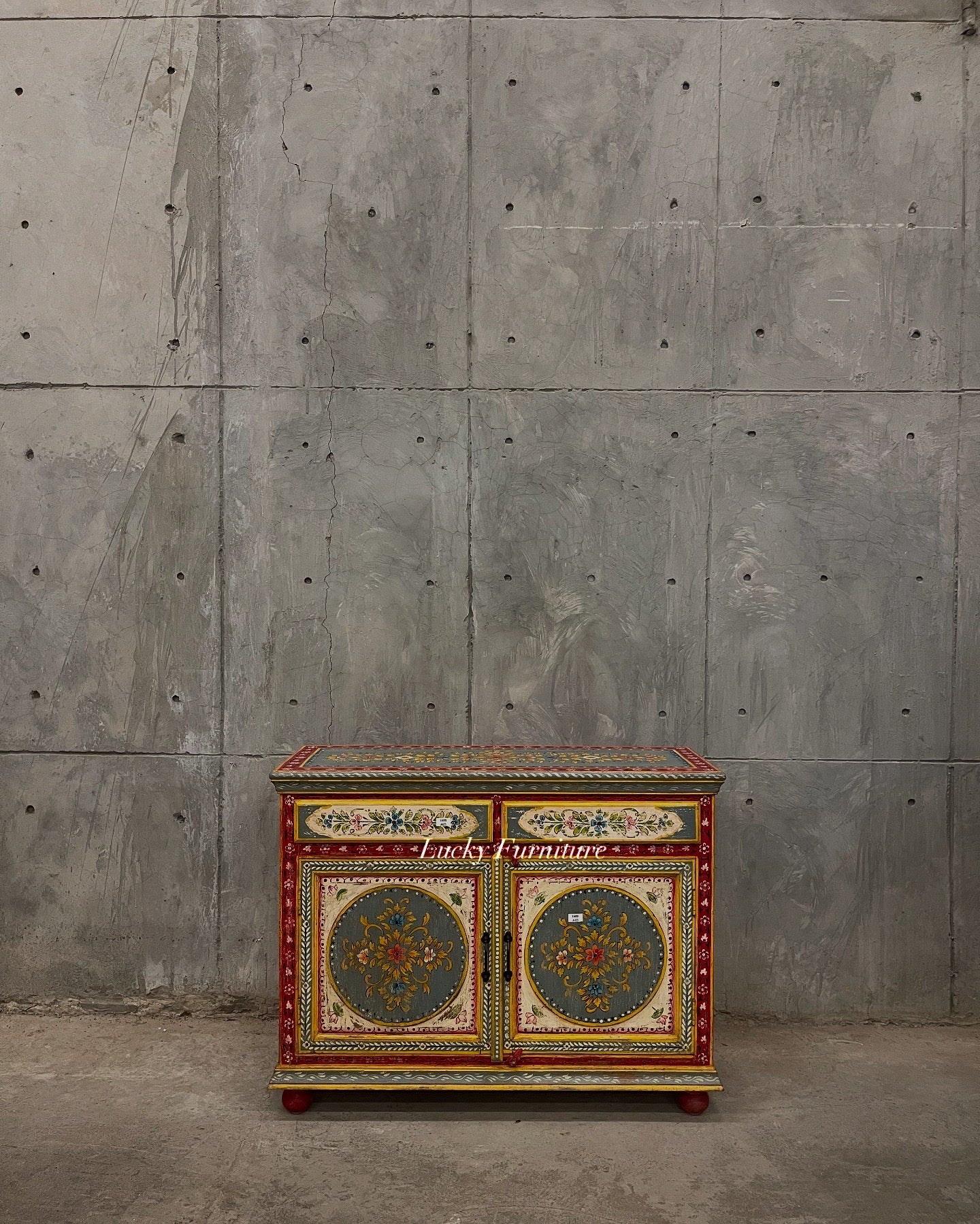 Hand painted 2 draw sideboard