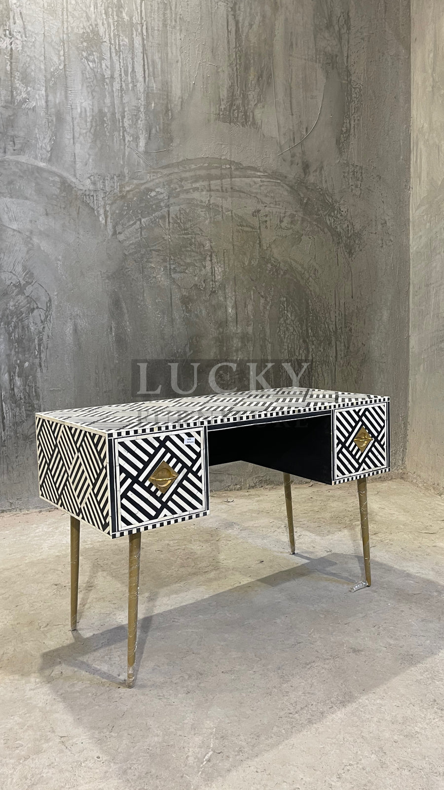 Bone inlay desk