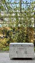 Bohemian whitewash sideboard