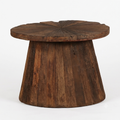 Reclaimed Wood Round Coffee T.