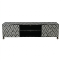 Geometric Bone Inlay Tv Stand