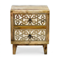 Nightstand with Geometric Inlay.