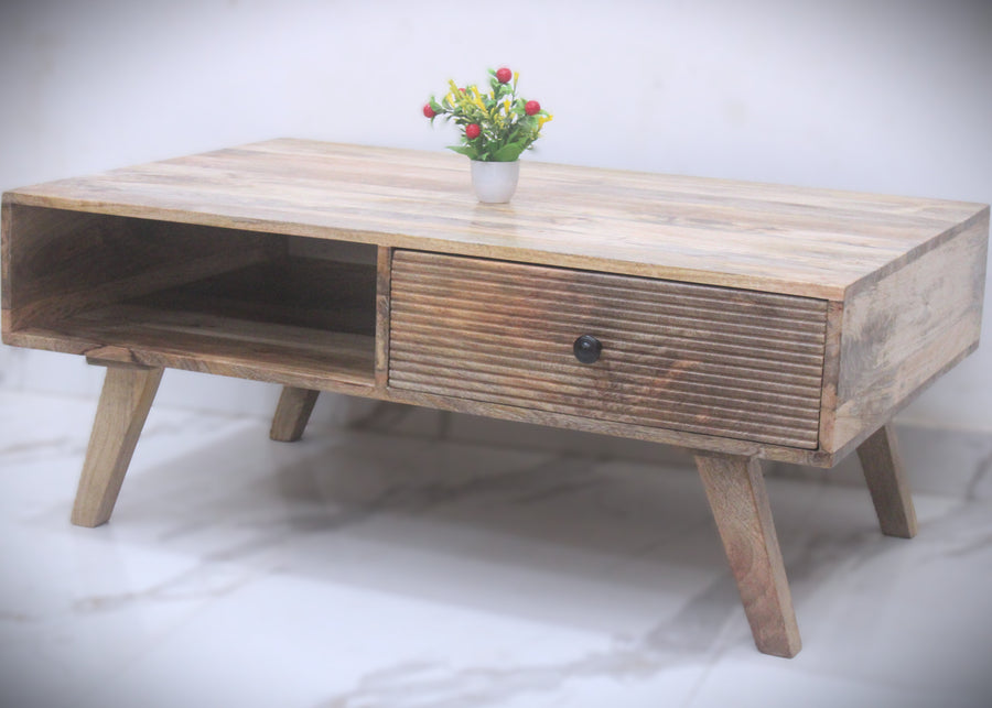 Fluted coffee table