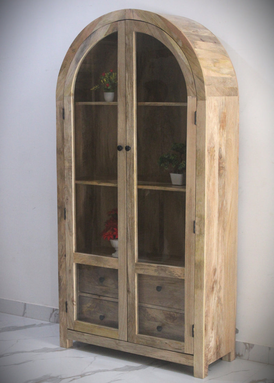 Arch glass cabinet