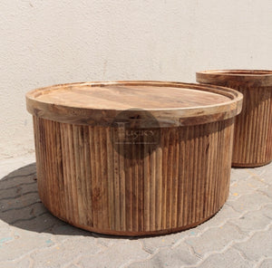 Ridged coffee table