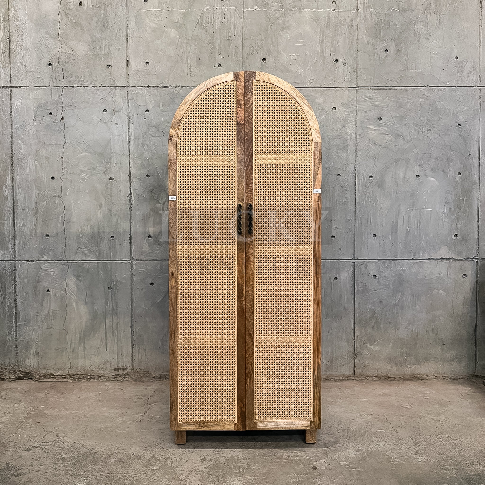 Arch rattan cabinet