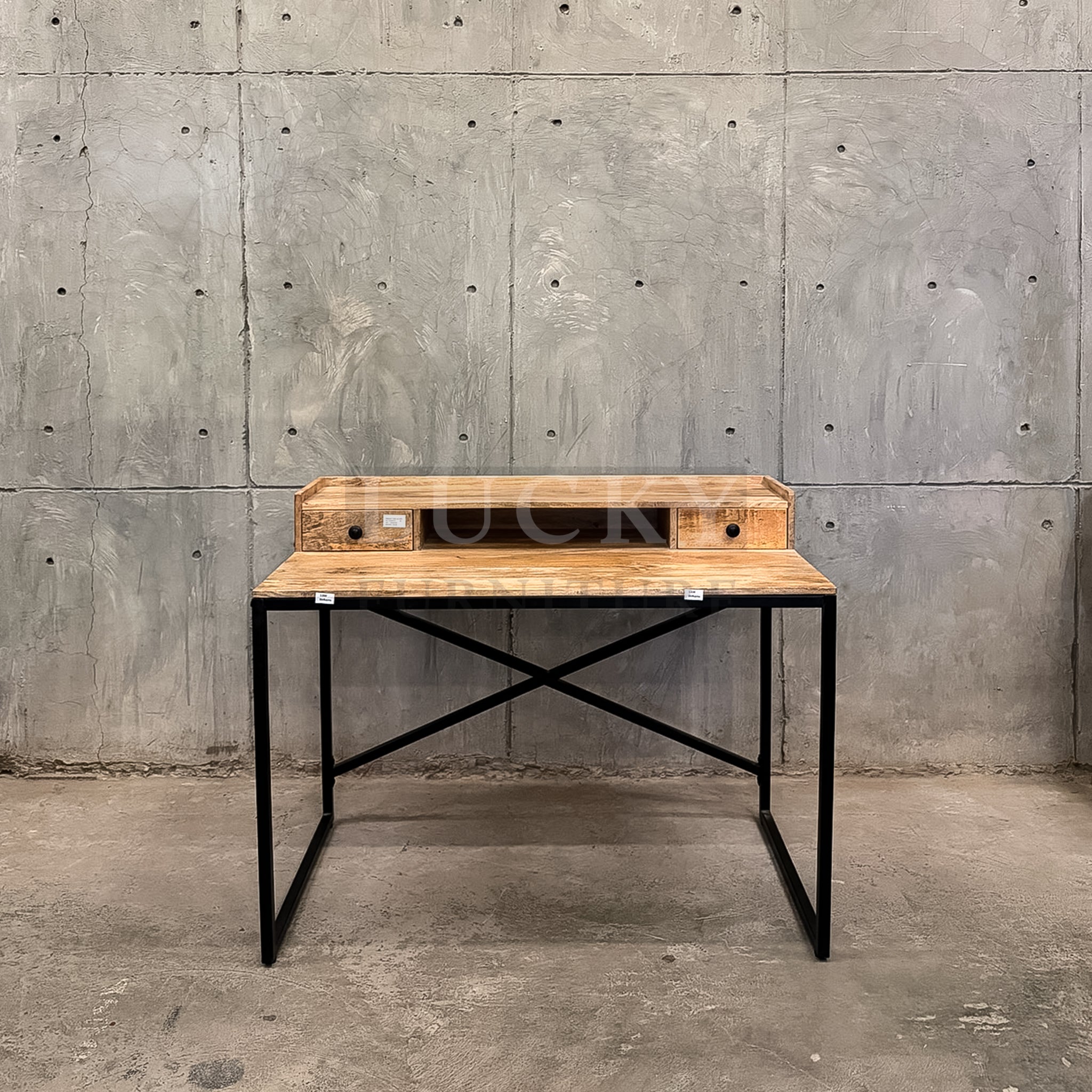 Mango wood and metal desk