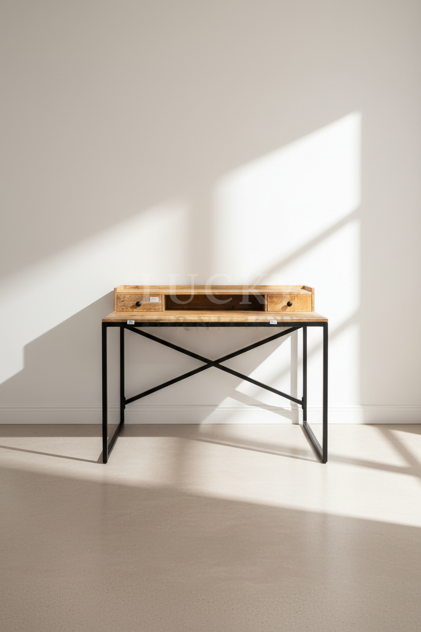 Mango wood and metal desk