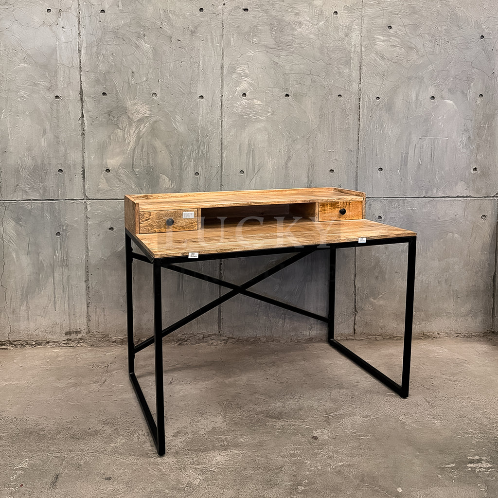 Mango wood and metal desk