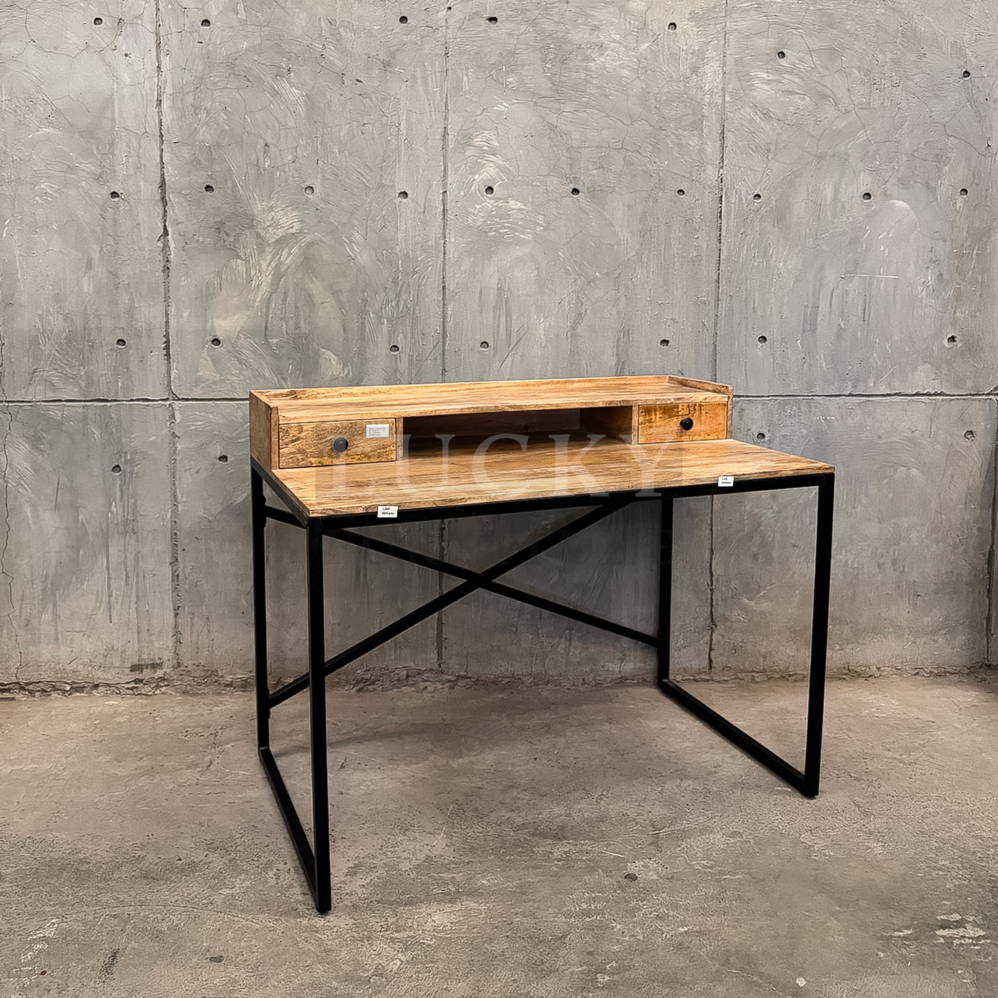Mango wood and metal desk