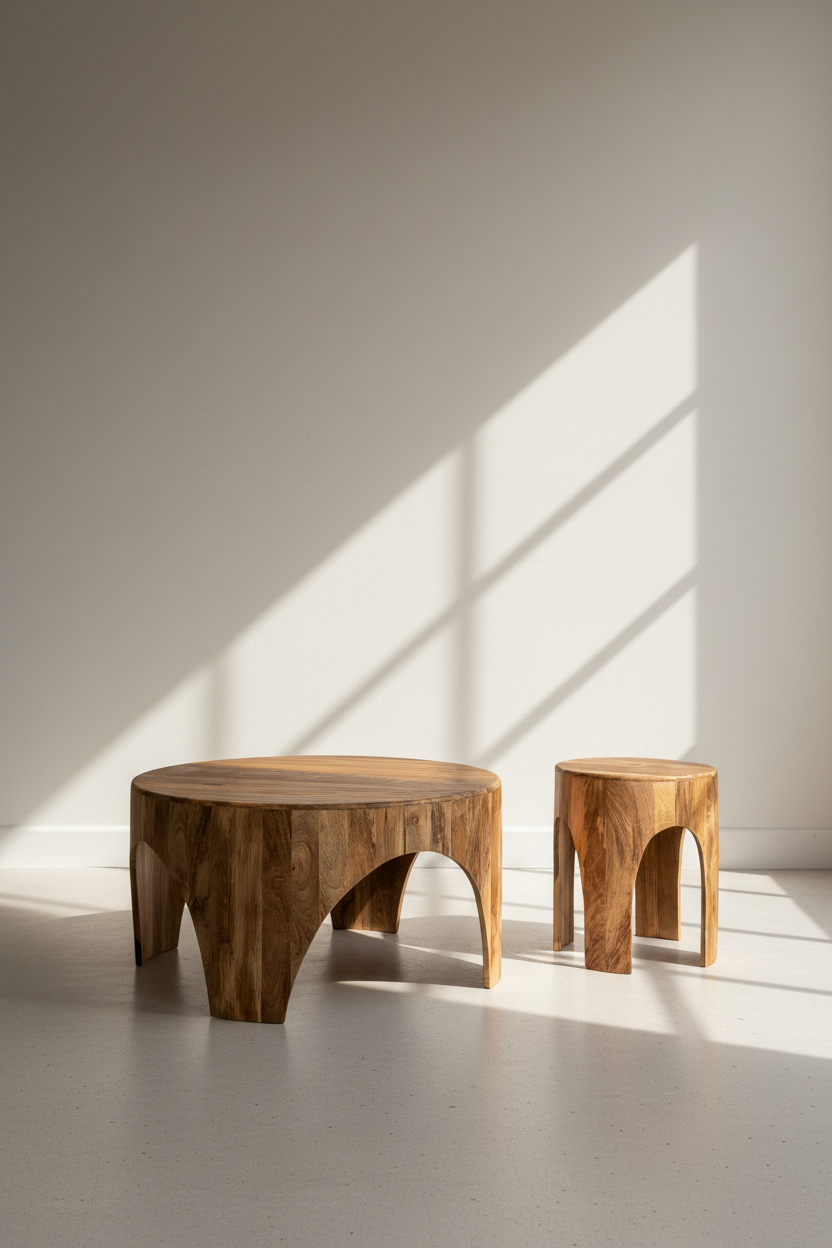 Mango wood organic coffee table