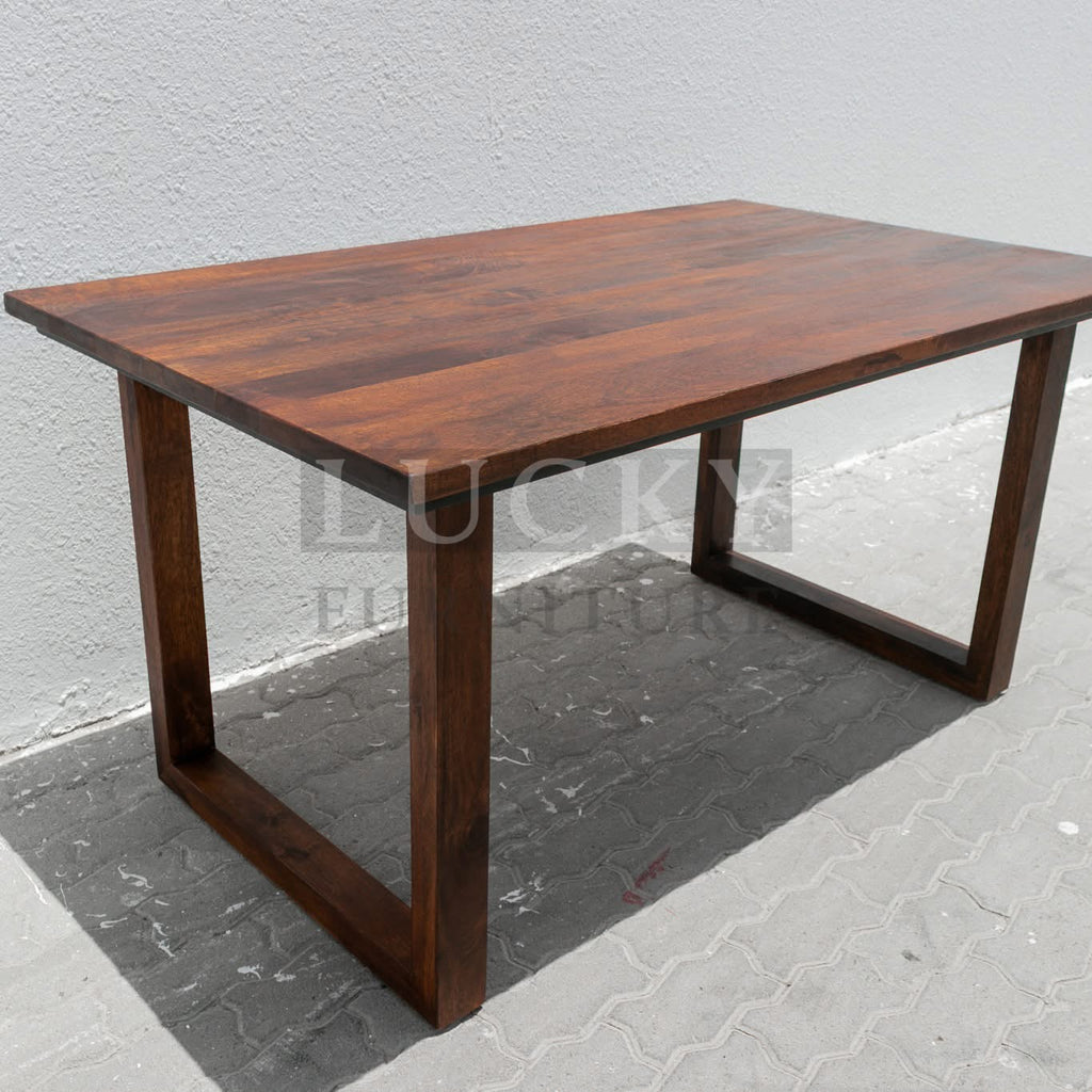 Mango wood table brown color