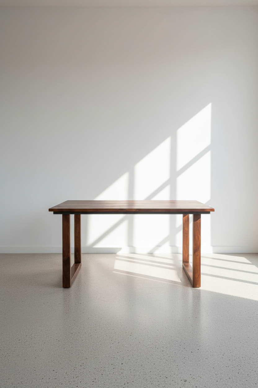 Mango wood table brown color